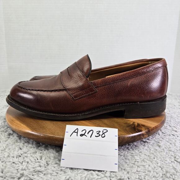 Joseph Cheaney Howard R 5203 Mahogany Brown Studded Penny Loafer Mens UK11 US12 - Picture 1 of 16